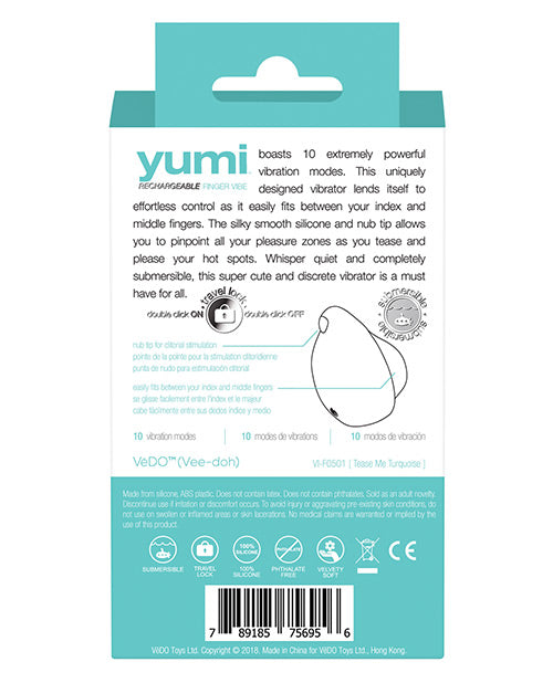 VeDO Yumi Layon Vibe in Tease Me Turquoise – Powerful Pinpoint Silicone Stimulator