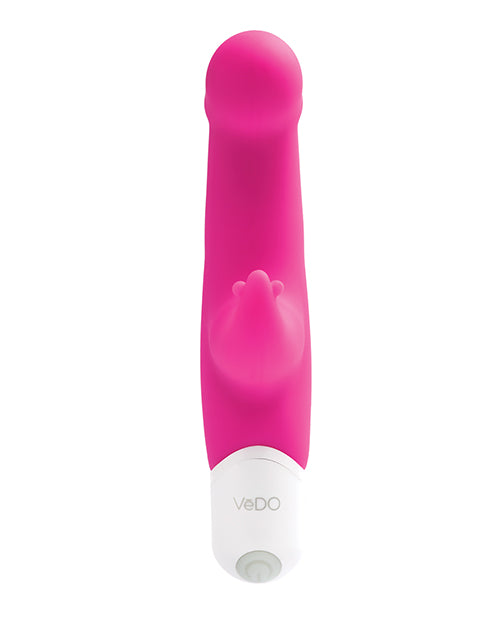 VeDO Joy Mini Vibe – Waterproof Dual Stimulation Vibrator in Hot in Bed Pink