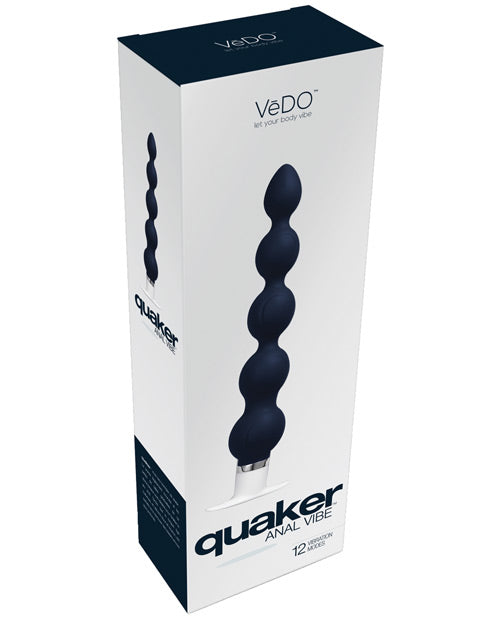 VeDO Anal Vibrator Quaker 12 Vibration Modes Waterproof Silicone for Comfortable Anal Play