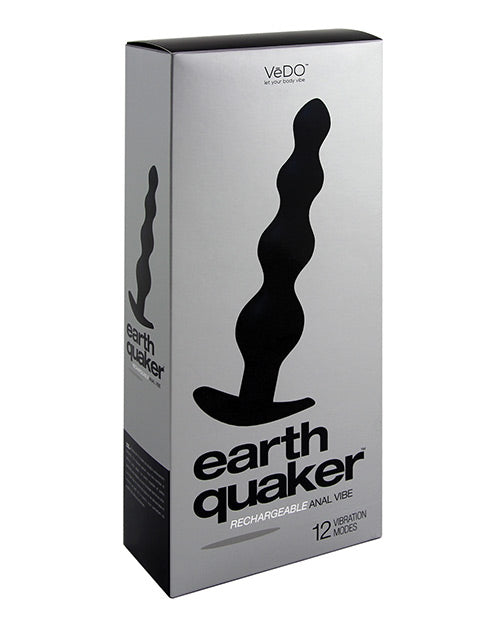 VeDO Anal Vibrator Earth Quaker Rechargeable Silicone with 12 Vibration Modes for Intense Anal Stimulation