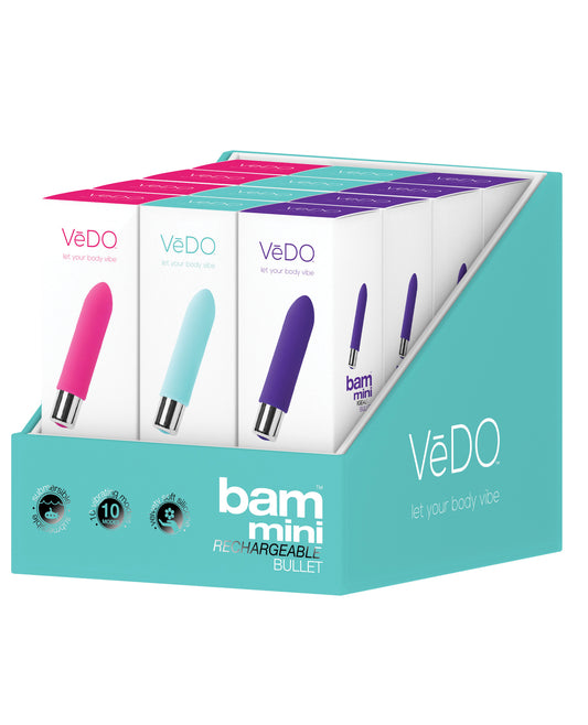 VeDO Mini Bullet Vibrator Rechargeable 10 Vibration Modes Submersible for Discreet Pleasure