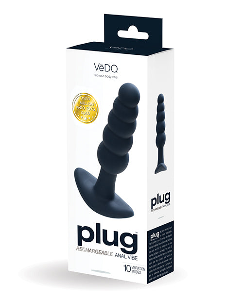 VeDO Anal Plug Rechargeable Powerful Motor Graduated Beads for Enhanced Anal Stimulation
