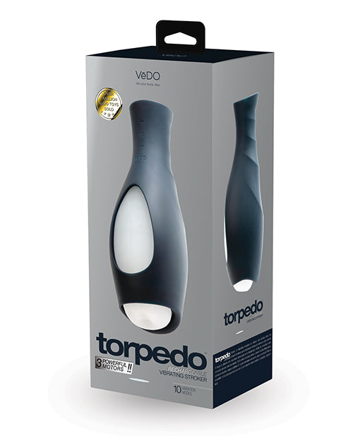 VeDO Dolls & Masturbators Torpedo Vibrating Stroker with Triple Motors and Glow-in-the-Dark Sleeve for Powerful Solo Stimulation