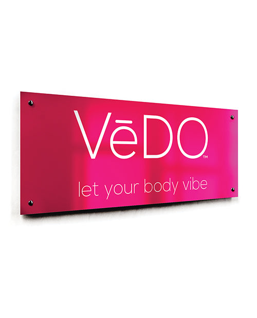 VeDO Acrylic Sign with Slot Wall Adaptors for Retail Display and Enhanced Product Visibility