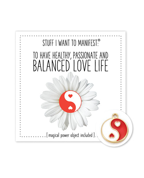Warm Human Manifestation Mini Card with Magical Power Charm for Healthy Balanced Love Life and Party Favor Use