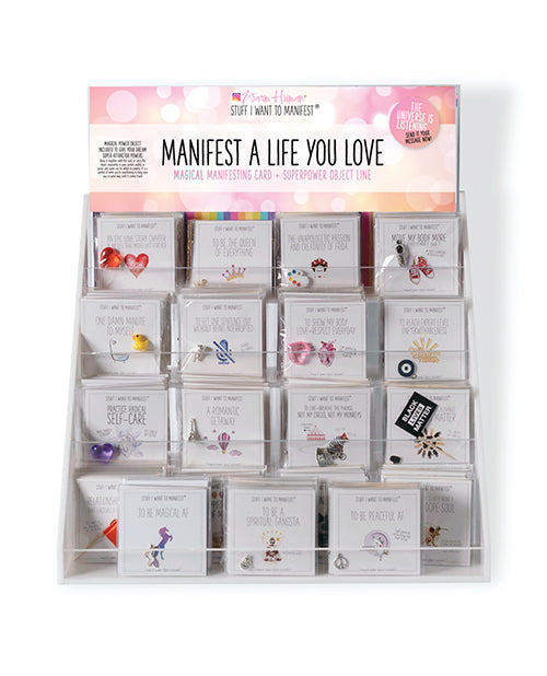 Warm Human Mini Cards Display with Inspirational Charms and 16 Unique Styles for Gifting and Motivation