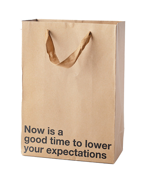 Wood Rocket Bachelorette Party Gift Bag Snarky Slogan Kraft Paper with Ribbon Handles for Humorous Gift Giving