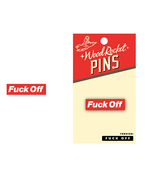 Wood Rocket Enamel Pin Red and White Bold Statement Lapel for Expressing Attitude and Style