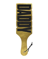 Wood Rocket Bondage Paddle Shimmering Gold Cut-Out Textured Surface for Bedroom Spanking Play