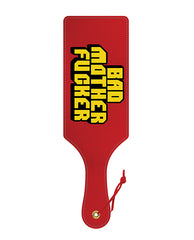 Wood Rocket Bondage Paddle Red-and-Black Textured Polyurethane Durable Design for Sensual Spanking Play