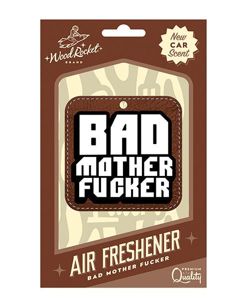 Wood Rocket Novelty Air Freshener New Car Scent Bold Bad Mother Fucker Design for Car Odor Elimination