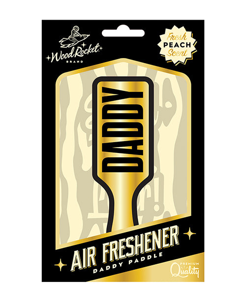 Wood Rocket Novelty Air Freshener Peach Scented Cardboard for Odor Removal in Cars or Lockers