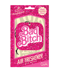 Wood Rocket Air Freshener Strawberry Scented Cardboard Bold Design for Car or Closet Freshness