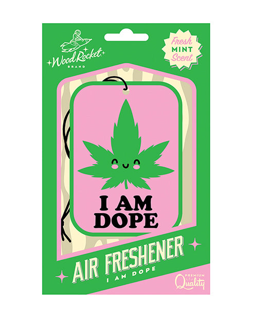 Wood Rocket Air Freshener Mint Scented with Hanging String for Odor Control in Car or Locker