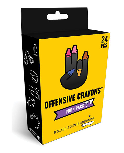 Wood Rocket Novelties Offensive Crayons Porn Pack Adult-Themed Names Humor for Unique Party Gift or Coloring Fun