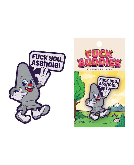 Wood Rocket Novelties Enamel Lapel Pin with Humorous Message and Colorful Design for Everyday Fun