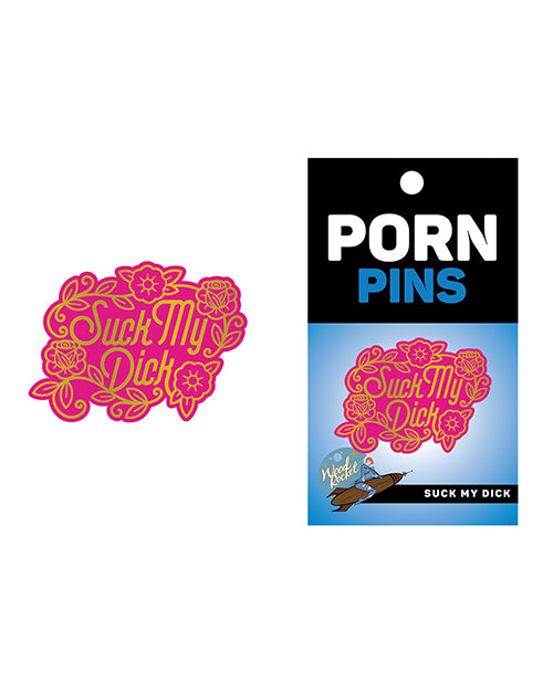 Wood Rocket Novelties Pink and Gold Enamel Lapel Pin Bold Statement for Fun Accessories