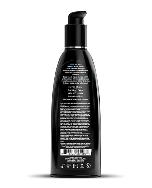 Wicked Sensual Care Aqua Fragrance-Free Water-Based Lubricant with Aloe 8.5 oz