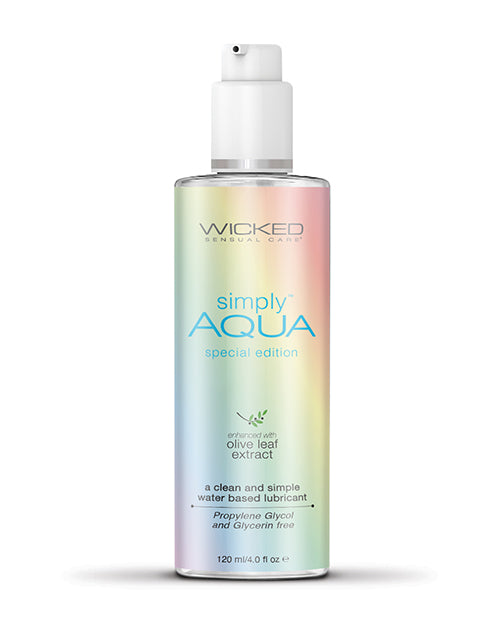 Wicked Sensual Care Lubricant Vegan Water-Based Formula with Olive Leaf Extract for Intimate Pleasure