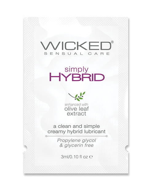 Wicked Sensual Care Lubricant Water and Silicone Blend Vegan Formula with Olive Leaf Extract for Comfortable Intimacy