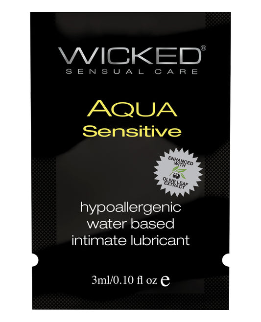 Wicked Sensual Care Lubricant hypoallergenic water-based formula with Aloe and Vitamin E for sensitive skin comfort and safe use