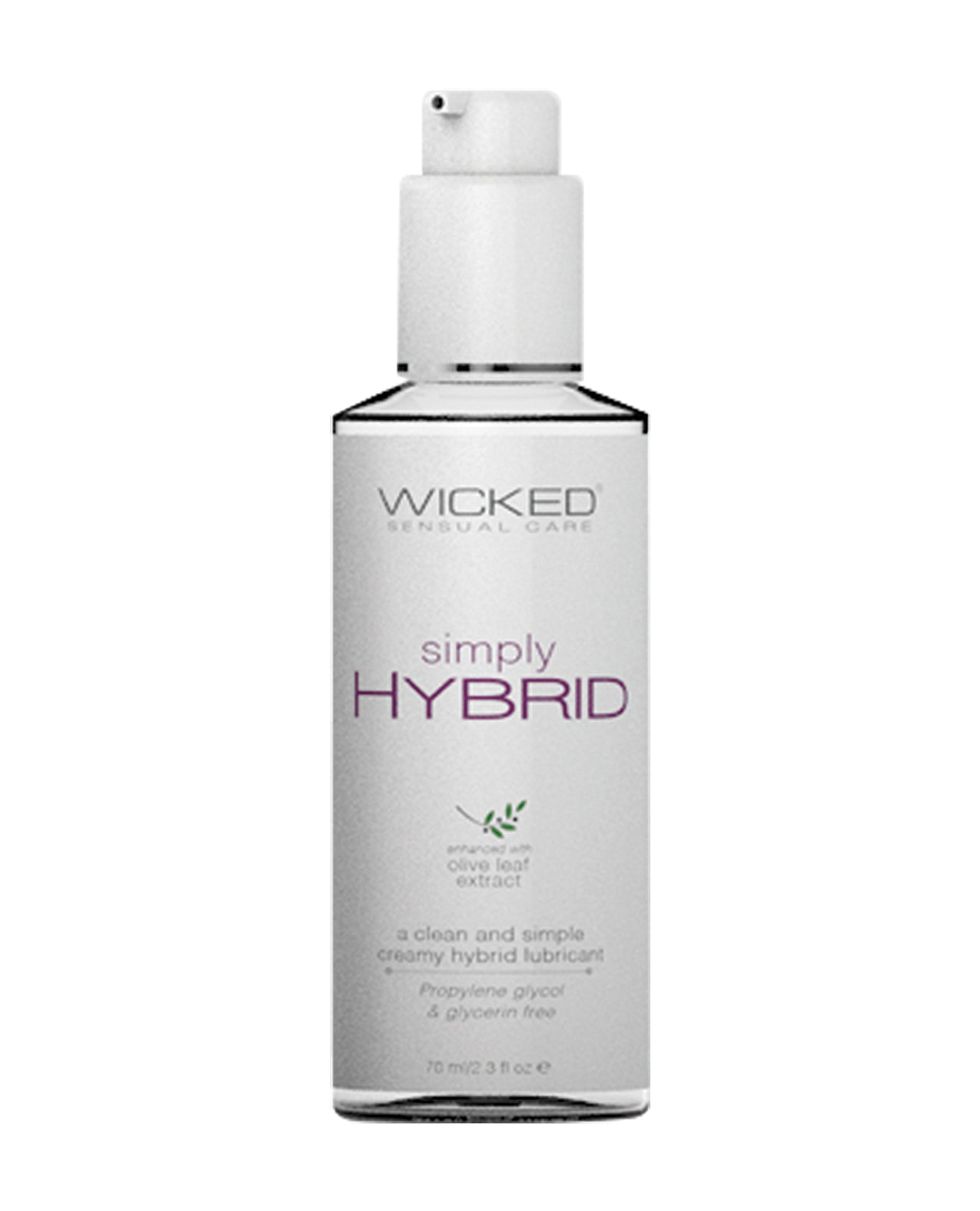 Wicked Sensual Care Hybrid Lubricant Creamy Texture Olive Leaf Extract for Intimate Comfort