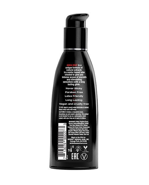 Wicked Aqua Heat Warming Sensation Water-Based Personal Lubricant - 2 oz