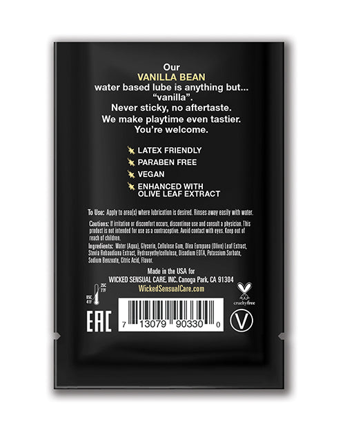 Wicked Sensual Care Water-Based Lubricant Vanilla Bean – Kissable Travel Size