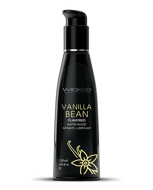 Wicked Sensual Care Lubricant Vanilla Bean Flavor Water-Based Edible for Oral Pleasure