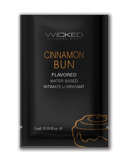 Wicked Sensual Care Lubricant Water Based Cinnamon Bun Flavor Vegan Formula for Oral Pleasure