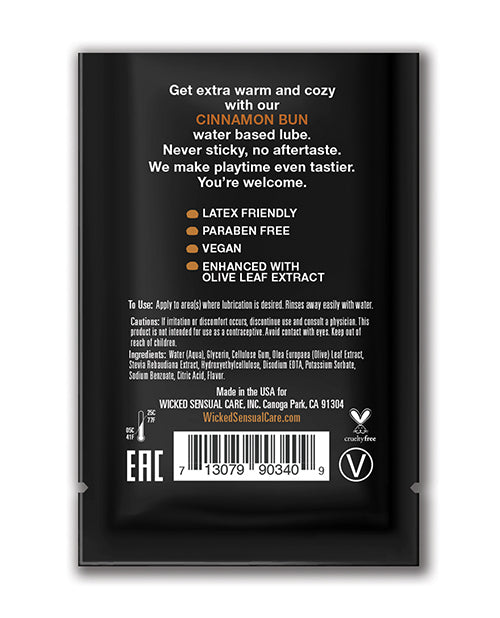 Cinnamon Bun Flavored Water-Based Lubricant by Wicked Sensual Care