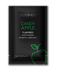 Wicked Sensual Care Lubricant Water-Based Candy Apple Flavor Vegan Formula for Oral Pleasures
