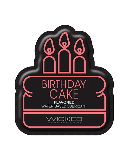 Wicked Sensual Care Lubricant Birthday Cake Flavor Water-Based Vegan Formula for Enhanced Intimacy
