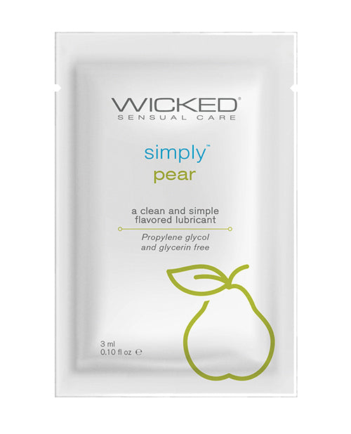 Wicked Sensual Care Lubricant Pear Flavored Water-Based Glycerin-Free for Intimate Comfort