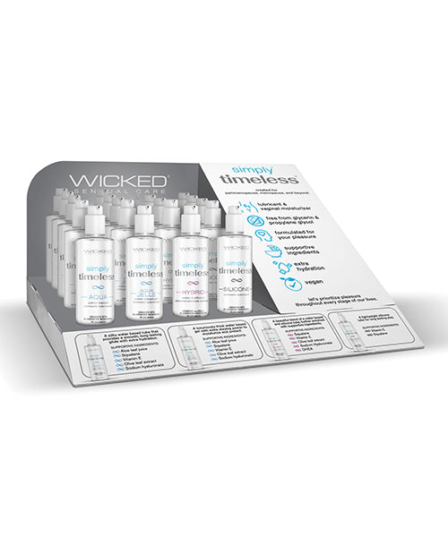 Wicked Sensual Care Lubricant Counter Display with Simply Timeless Formula for Retail Visibility and Enhanced Comfort
