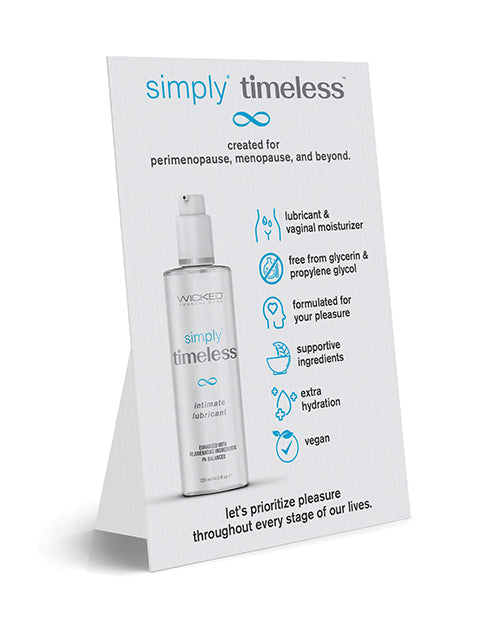 Wicked Sensual Care Countertop Easel Card with Timeless Design and Durable Cardstock for Retail Product Display