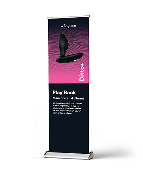We-Vibe Ditto+ Roll Up Banner with High-Resolution Graphics and Portable Design for Retail Promotion