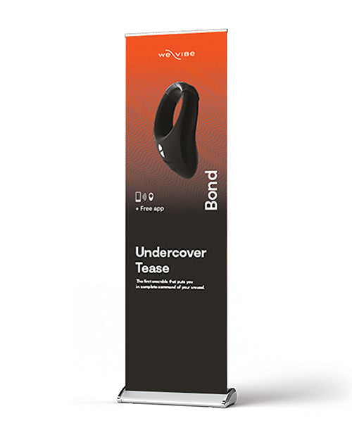 We-Vibe Roll-Up Banner with High-Resolution Graphics and Portable Design for Retail Promotion