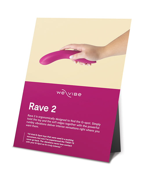We-Vibe Counter Card Display with Rave 2 Product Information for Retail Promotion