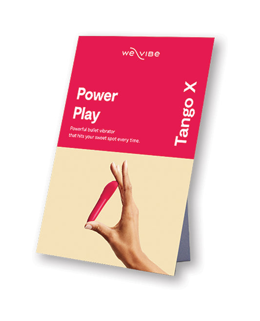 We-Vibe Counter Card Display with Vibrant Graphics and Product Information for Retail Promotion