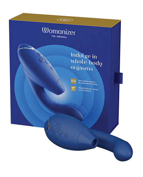 Womanizer Vibrator Duo 2 Blueberry with Clitoral Pleasure Air and G-Spot Vibrations for Dual Stimulation