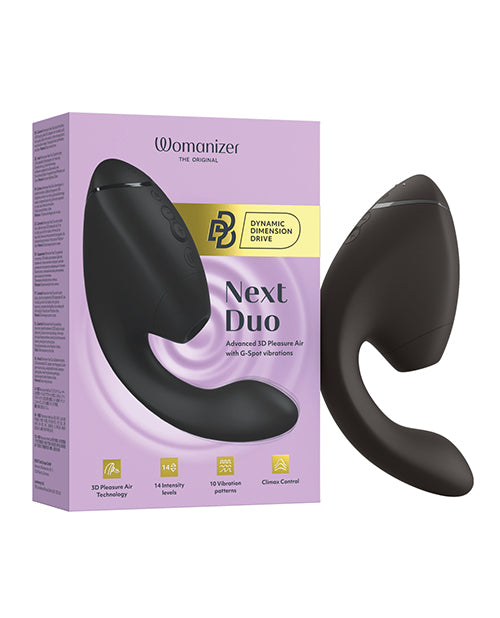 Womanizer Next Duo Black Rechargeable Clitoral and G-Spot Vibrator