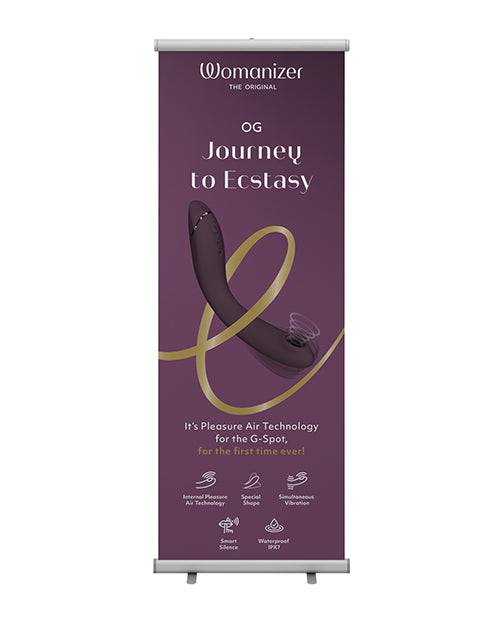 Womanizer Roll-Up Banner with High-Resolution Graphics and Portable Design for Promotional Displays