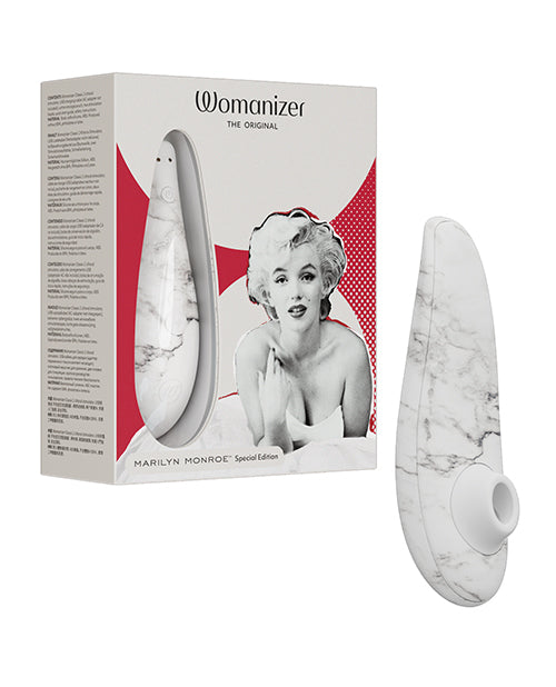 Womanizer Stimulator White Marble Special Edition with Dual Head and Afterglow Function for Personal Satisfaction