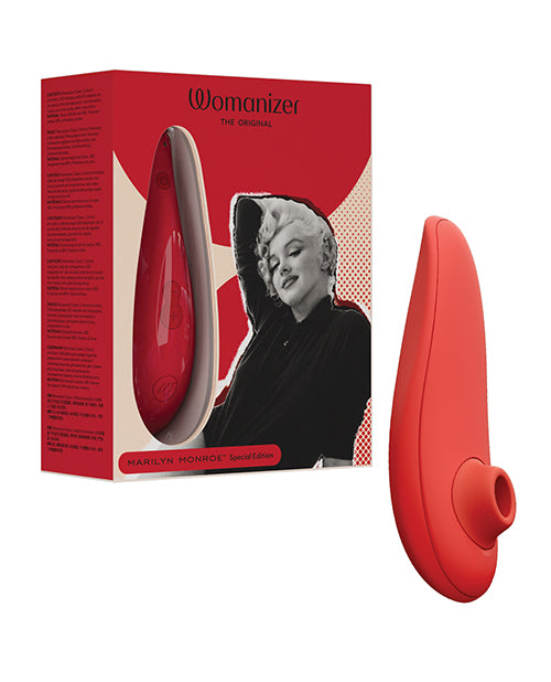 Womanizer Stimulator Marilyn Monroe Special Edition Vivid Red Dual Stimulator Heads for Personalized Clitoral Pleasure