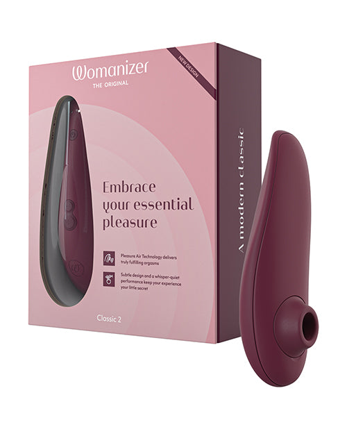 Womanizer Stimulator Classic 2 Air Pulse 10 Intensity Levels Extra Heads for Personalized Intimate Pleasure