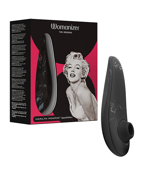 Womanizer Stimulator Marilyn Monroe Edition with Black Marble Finish and Dual Size Heads for Personalized Intimate Pleasure
