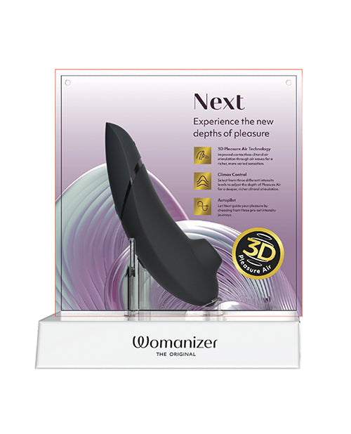Womanizer Display Backwall Bilingual English Spanish for Retail Product Promotion