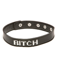 X-Play Bondage Collar Adjustable Faux Leather with Statement Tag for Bedroom Role Play