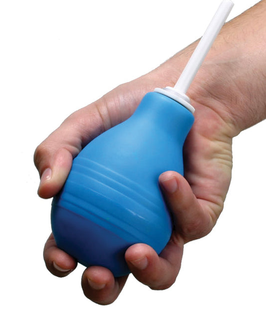 CleanStream Blue Enema Bulb with Secure Nozzle for Travel Comfort
